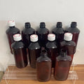 In Stock Honghu Quagen Tris Hi-Tech Akorn Pai H-01 473ml PET Amber Medicine Bottle Label Red Screw Cap Seal Silk Screen Printed