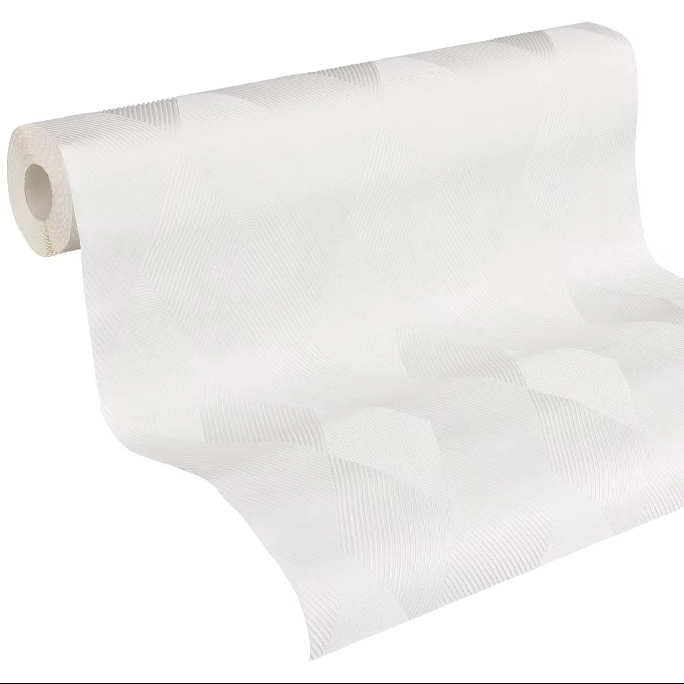Made Germany Modern Coatable Geometric Paintable White Non Woven Vinyl Wallpaper Rolls 1005x053m Highly Wash-Resistant Light