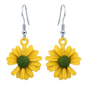 S925 Silver Cute Summer Fresh Daisy Dangle Earwire Earings Jewelry Women Fashion Dangle Earrings