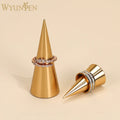 WYP New Design Luxury Ring Display Golden Metal Cone Decoration Jewelry Display Ring Storage Rack Jewelry Holder