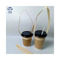 Bamboo Takeaway Cup Holder Handle Eco Drink Sleeve Blue Lotus BEST SELLER 2025 Available Now Vietnam Supply for Giveaways Straw