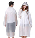 Reusable Lightweight Waterproof Windproof EVA for for Adults Women & Men-Emergency Raincoat with Hood & Drawstring