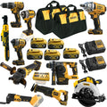 Factory Direct Sales DEWALT Cordless Combo Kit with 5 Battery & Charger GRINDER Drill Wrench 20in1Power Tool Combo Kit MegaBDM
