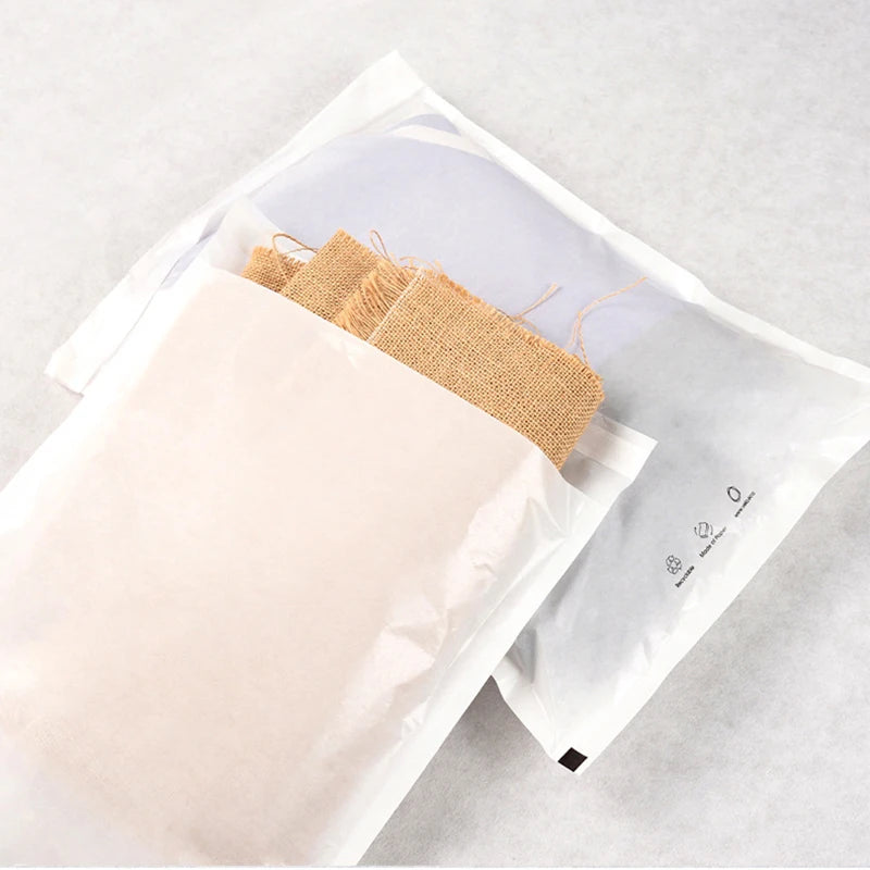 100% Recycled Wallet Paper Bag Glassine Paper Packaging for Ties Cap Custom Logo Print Jewelry Bag Degradable Garment Paper Bag