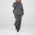 OEM Design Men's Tech Fleece Sweatsuit Zinc Blue Full Zip Hooded Joggers Sweatpants 69% Cotton 31% Polyester Plus Size Winter