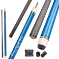 CUEELF New Style Carbon Fiber Shaft Blue Pool Cue Stick 58" Billiard Cue Sticks with Uniloc Pin Joint and 12.5mm Tip
