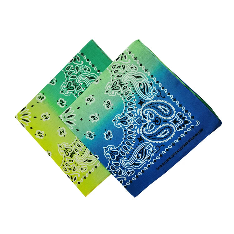 22*22 Inch Custom Hip Hop Cycling Cowboy Handkerchiefs Polyester Paisley Bandana Square Scarf Headwear