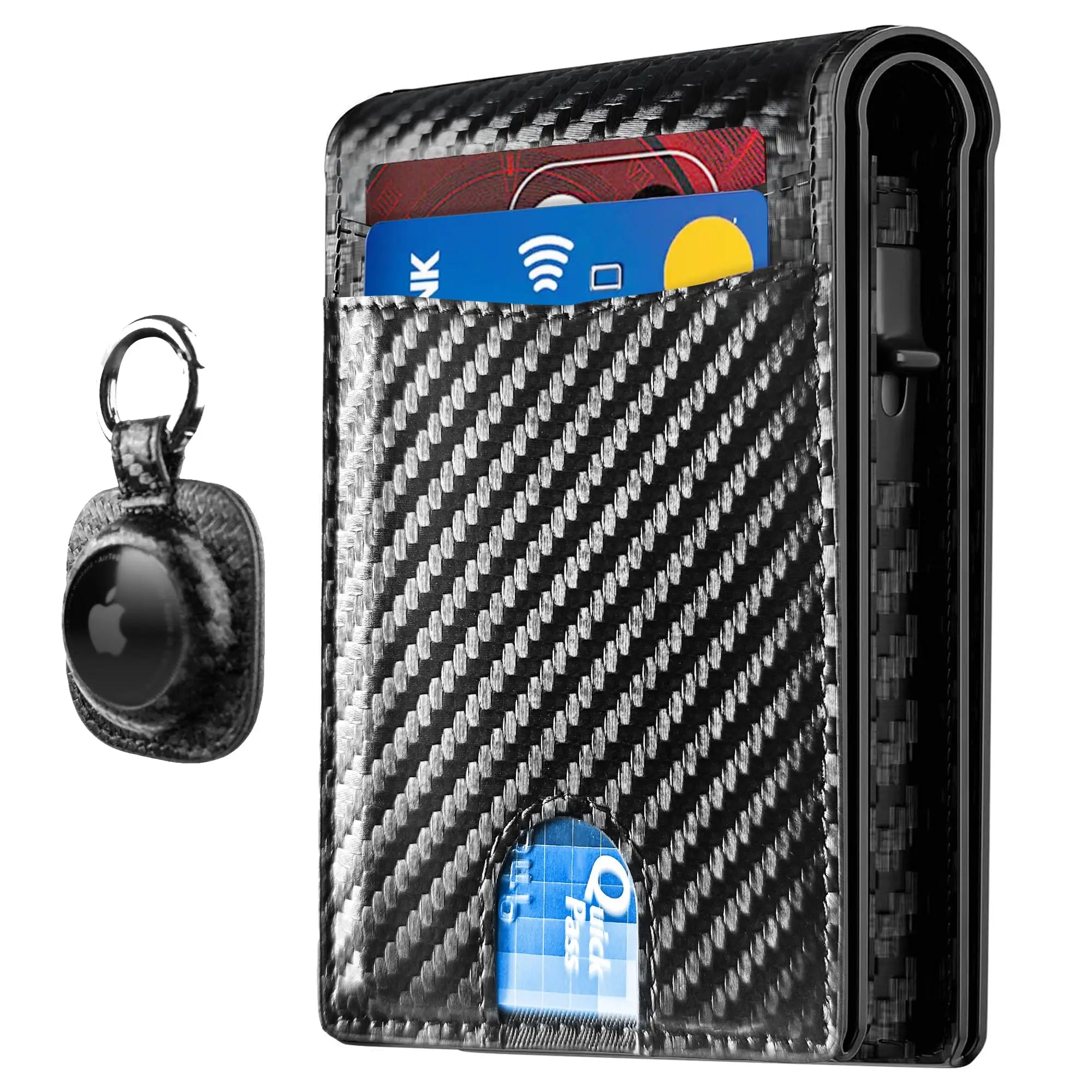 2024 Wallet for Men - RFID Blocking Smart Wallet Pop up Wallet Metal Case with Cash Slot Carteira Masculina
