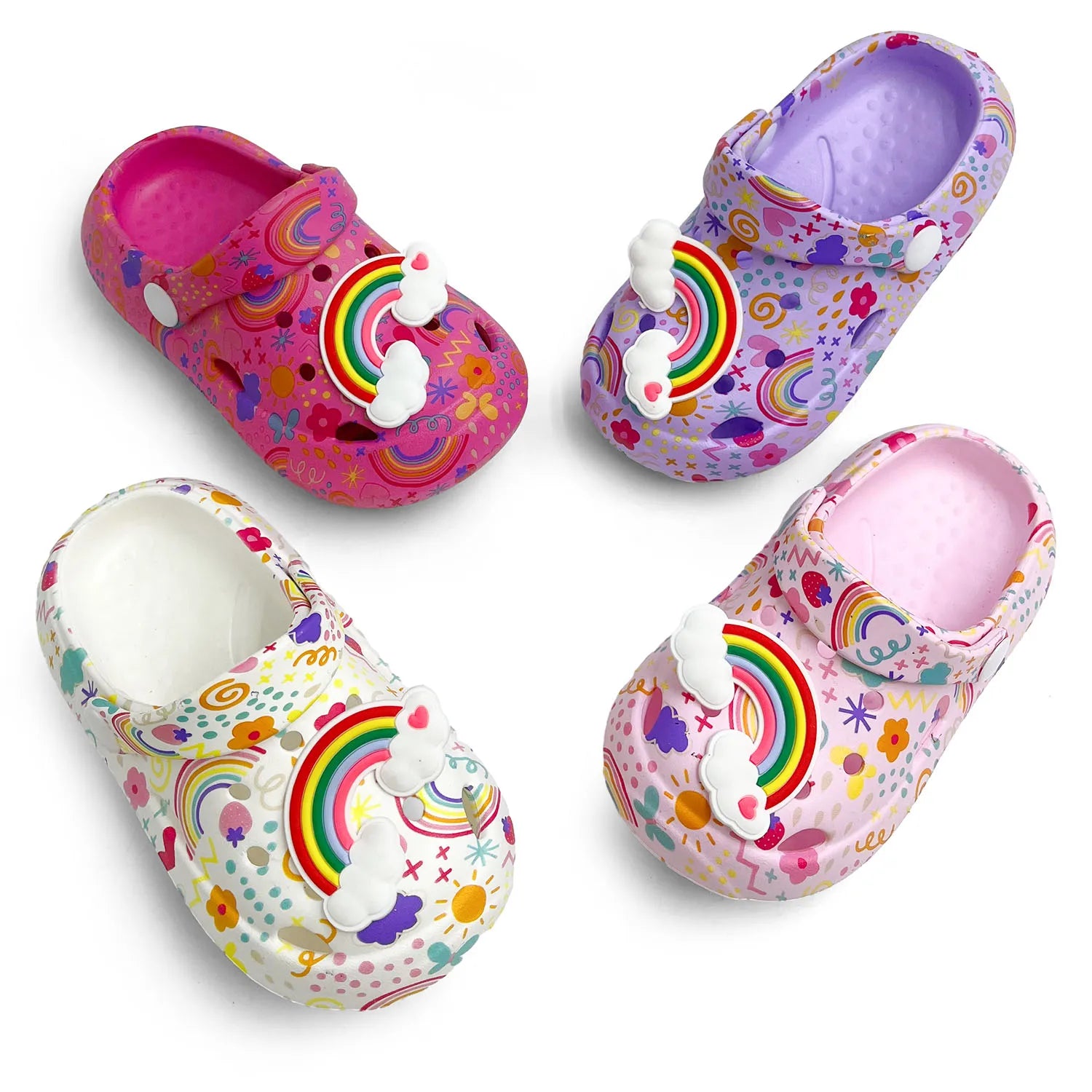 Harvest Wholesale Children's Cute Clogs Shoes Colorful Painting Garden Shoes Comfortable Soft EVA Children's Slippers Sandals