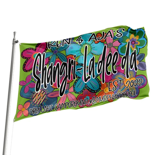 High Quality Custom 3*5ft Camping Flags with Digital Printing Double Sided High Quality Metal Copper Buckle Camping Flag