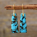 Fashion Classic Chunky Green Natural Gemstone Earrings Crystal Stone Earrings for Girls Women Jewelry