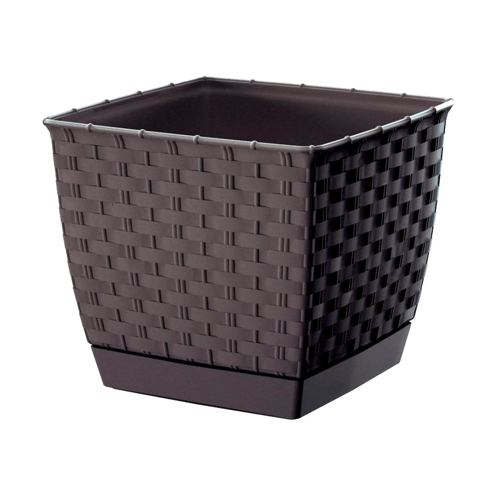 RATOLLA SQUARE 1.5L. flower pot dimensions (mm) 145x145x126 dark ochre color