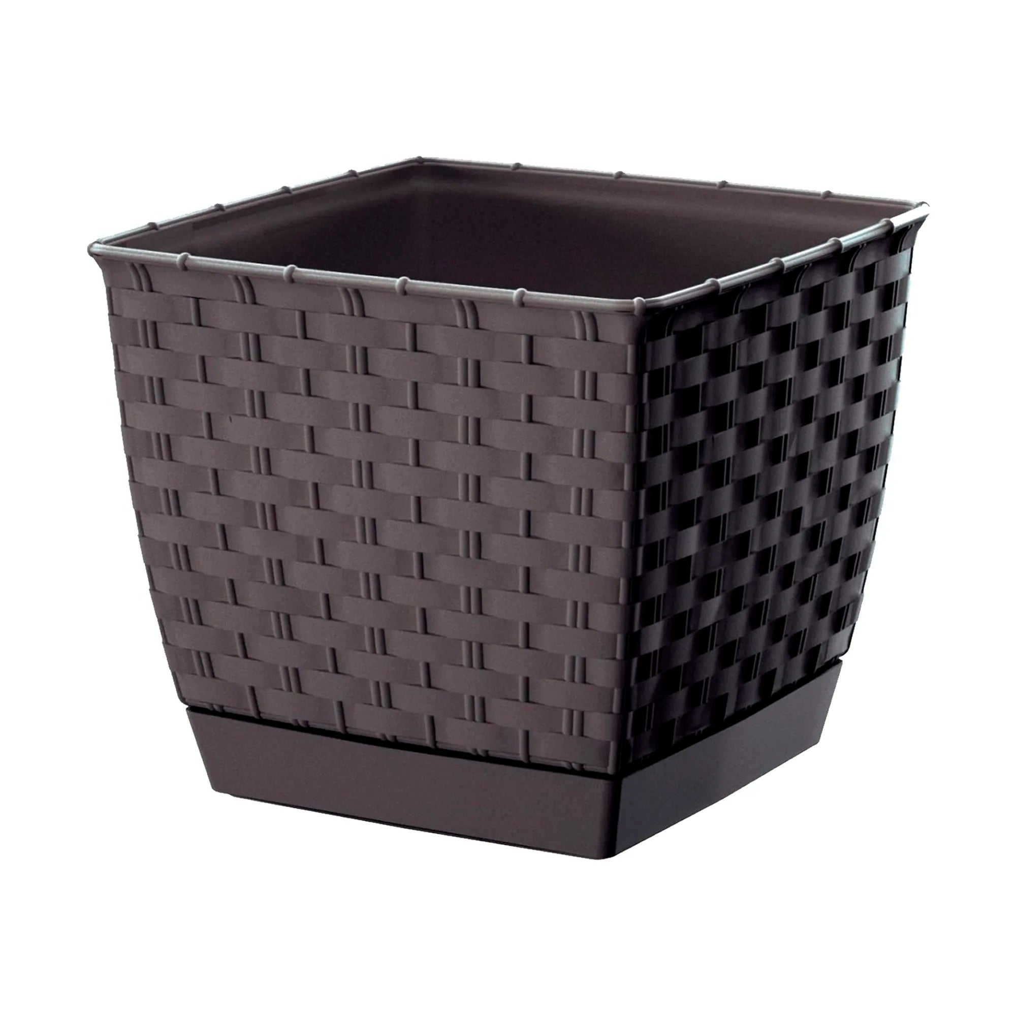 RATOLLA SQUARE 1.5L. flower pot dimensions (mm) 145x145x126 dark ochre color