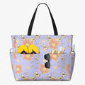 Dropshipping Low Price Waterproof Luggage Travel Bags Hawaiian Island Hibiscus Flowers Design Custom Print Large Tote Beach Bag