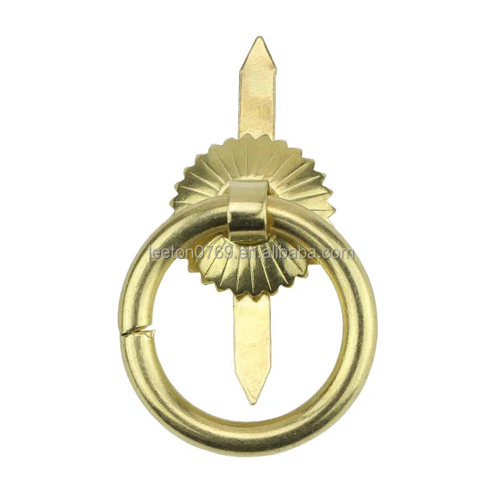 Stock Supply Box Accessories 29 mm Iron Material Gold Colored Cabinet Metal Ring Pull Handle