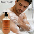 Mens Body Wash with Hyaluronic Acid & Glycerin Deep Hydration Shower Gel for All Skin Types with Lavender Fragrance 500ml