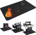 Reusable Large Fiber Glass Silicone Coating Fireproof Fire Pit Mat Premium Deck and Patio Grill Mat BBQ Under Grill Mat MegaBDM