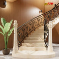Elevate Your Villa Staircase Modern Wrought Iron Stair Rails-TTD Brand 1-Year Warranty-Elegant Design for Long-Lasting Outdoor