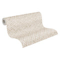 Made in Germany - Wallpaper rolls Graphic White Gold - Non Woven Vinyl - Modern Wallpaper Diamonds for Walls - 1005 x 053 m