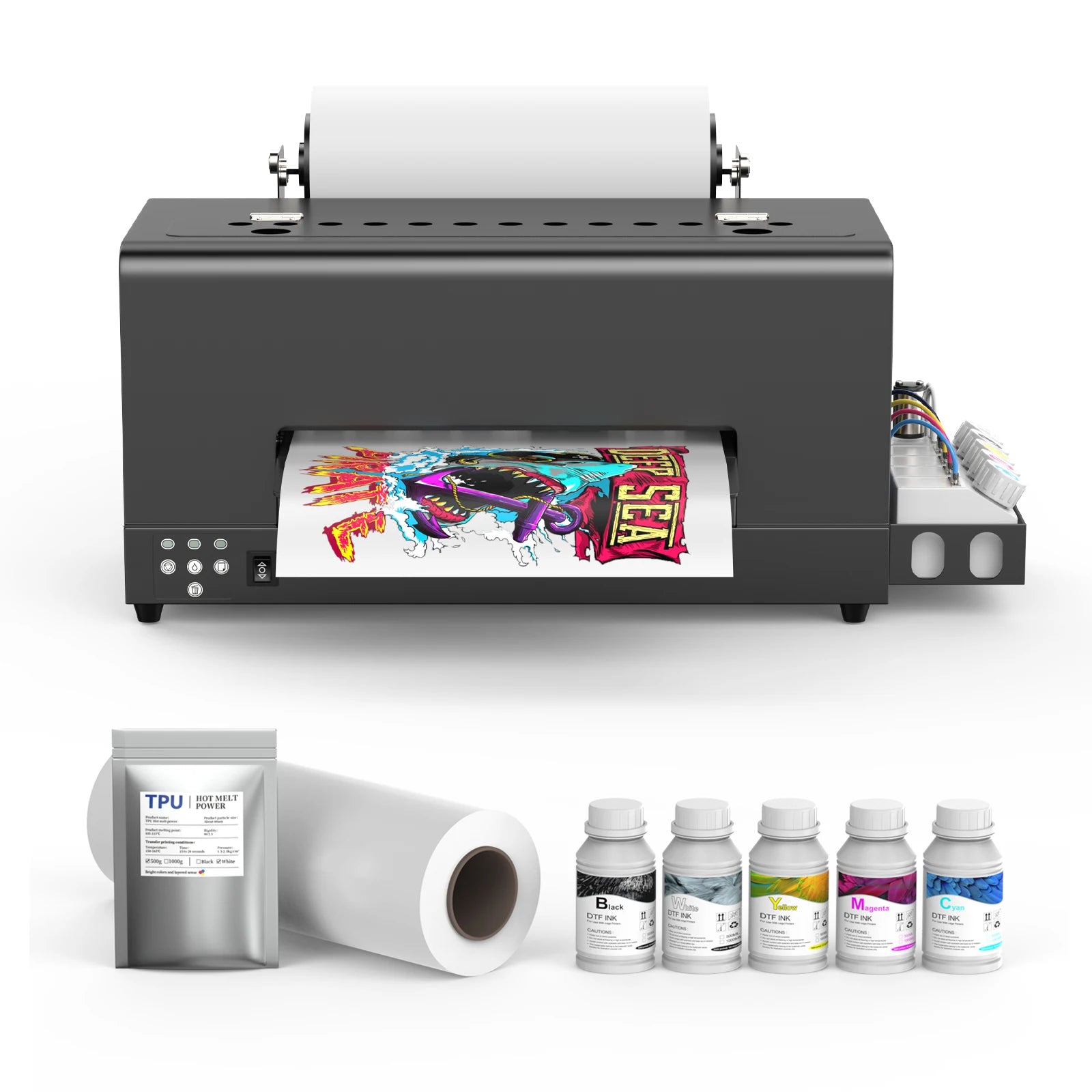 Colorsun Digital Roll to Roll Film Printer A3 Plus 33cm Garment T-shirt DTF Printer for epson XP600 Print Head A3 Dtf Printer
