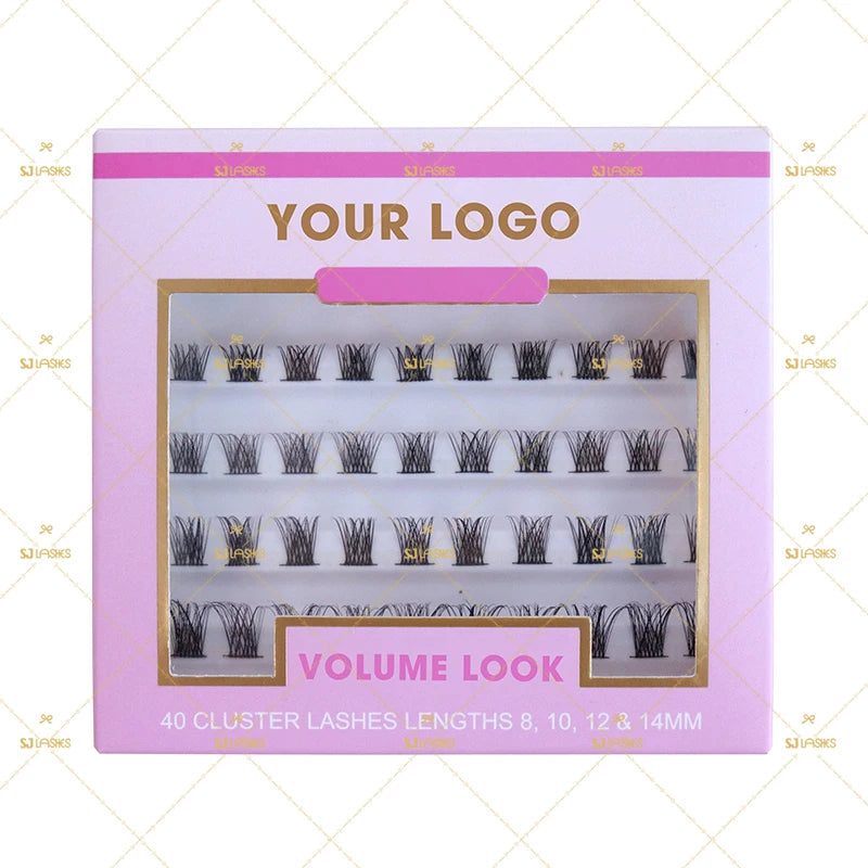 Diy Cluster Lashes Packaging Boxes Customize Eyelash Box Custom Paper Box