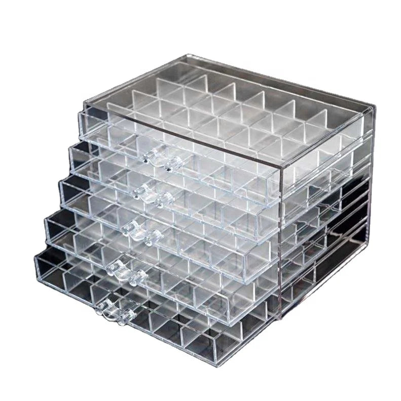 Multi-spacer Plastic Storage Box Acrylic Plastic Drawer Rhinestone Pearls Ringsstorage Box to Store Kit for Finger Pieces