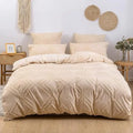 Duvet Cover Set 3 Pieces Embroidery Shabby Chic Home  Boho Textured Bedding Geometric Pattern Duvet Cover Sets