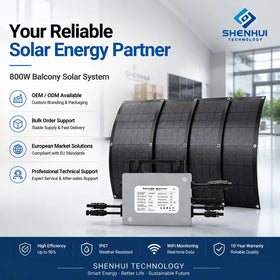 800W Plug In Solar Kit Flexible Solar Panel with Microinverter Balcony Solar System for Home Plug and Play 800W System UK