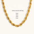 Dingran 18k Gold Plated Stainless Steel Fashion Collares Bracelets Necklace Rope Chain for Women Accessories for Men