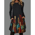 European American Ethnic Style Casual Dress for Spring Autumn New Version Stock for AliExpress Independent Chiffon