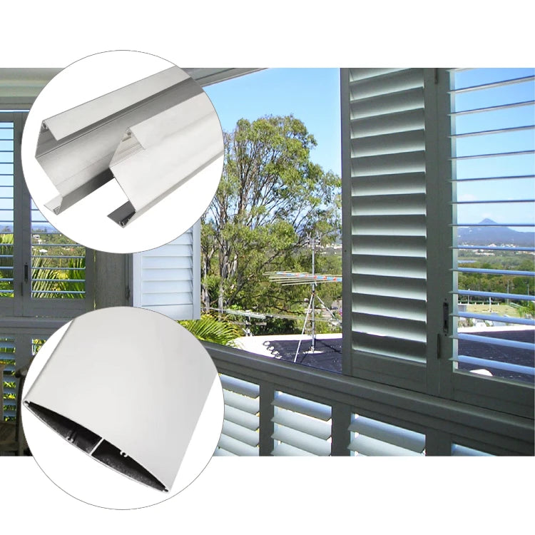 Modern Fashion Outdoor Aluminum Shutters Interior Security Louver Window and Swing Door