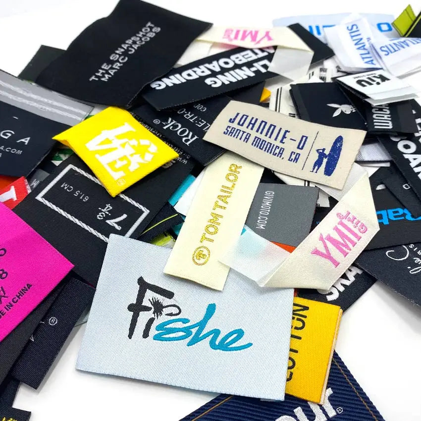 Customized Clothing Satin Label and Tags Wash Woven Label