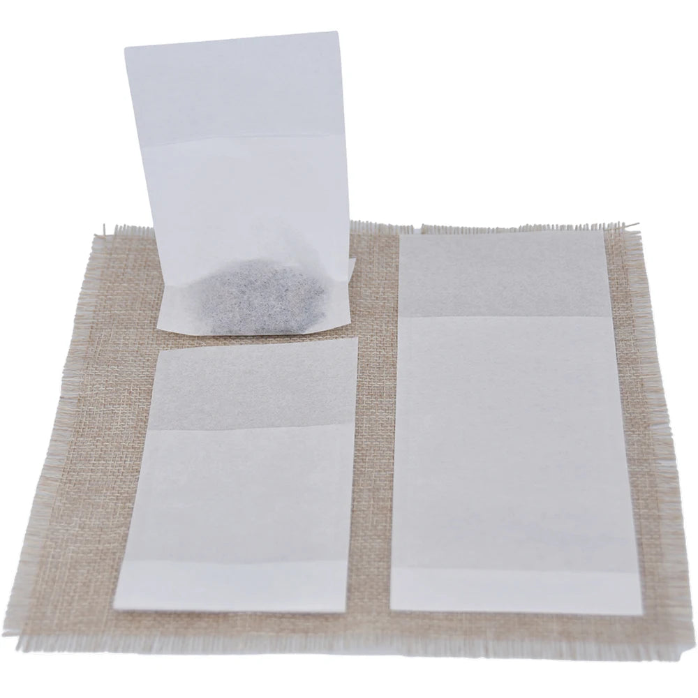 100pcs/Bag Heat Seal Tea Bag Filter Paper with Outer Envelope and Gusset Bottom 75X135MM Packaging & Printing Product