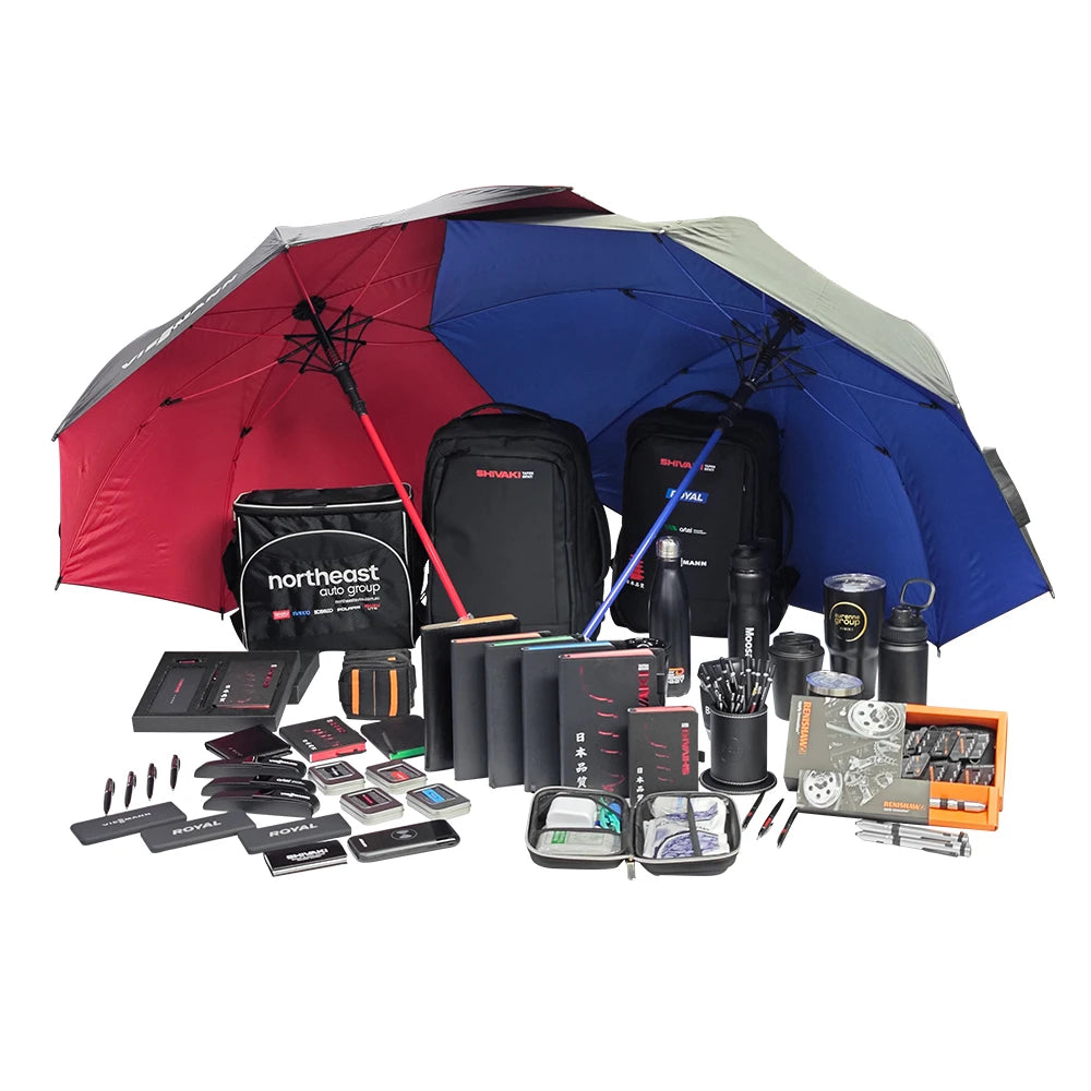 AI-MICH Cooperative Personalized Gift Set Golf Umbrella Business Advertising Customized Print Logo Promotional Gift Sets