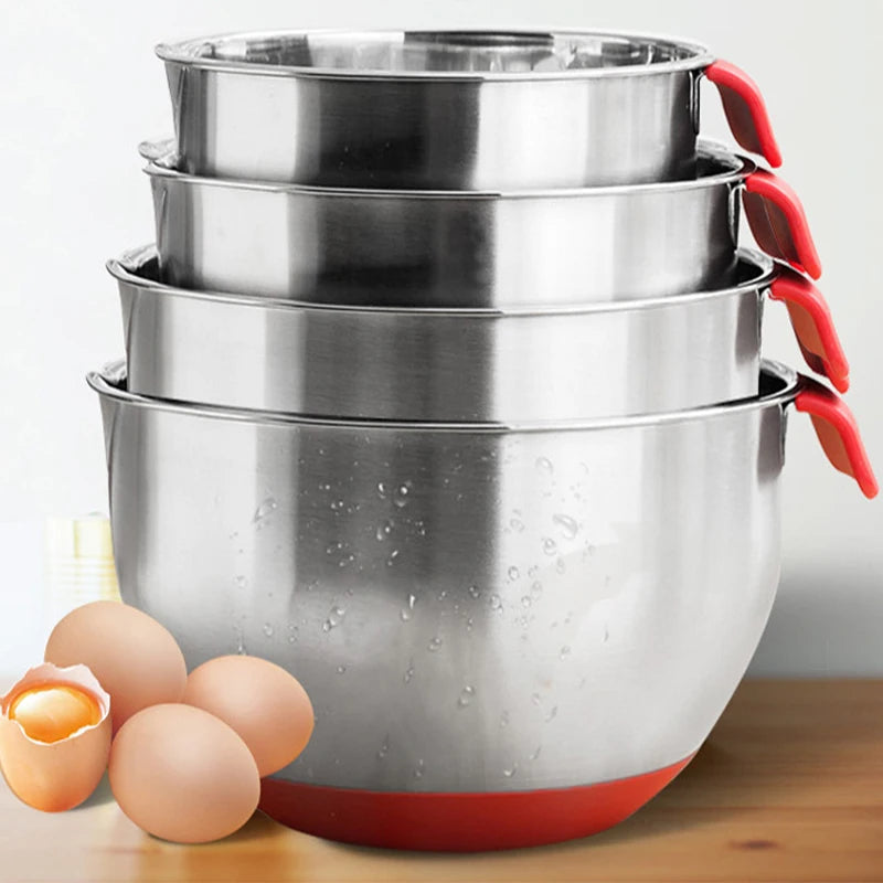 Restaurant Metal Containers Silicone Large Stainless Steel Reusable Serving  Salad Container Steel Salad Bowl Set