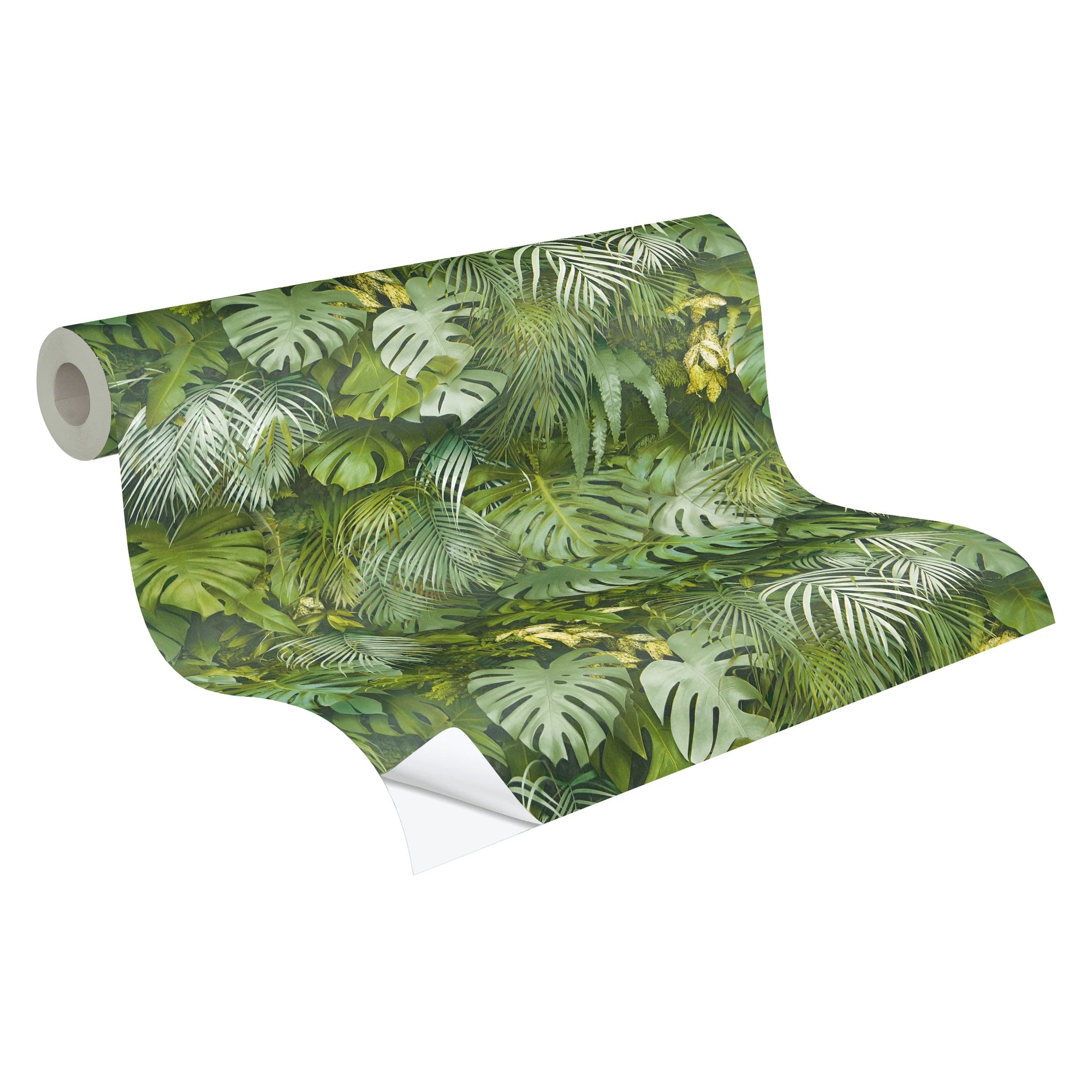 Made Germany-Peel Stick Kitchen Wallpaper Jungle Green-Geometric Pattern Foil Film Non Woven Self Adhesive Highly Wash-Resistant
