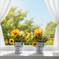 Artificial Flower Potted Plants Indoor Home Table Decoration Artificial Sunflower Ornaments Festival Party Gift Flowers
