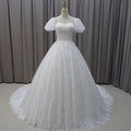 Jancember MZ0023 Stylish Two Wear Ruffle Lace Bridal Wedding Dresses for Women