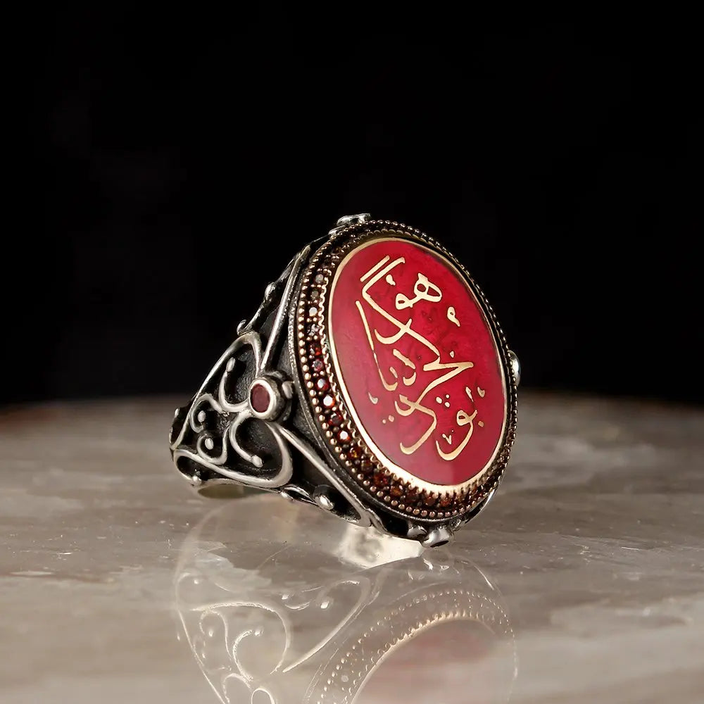 Turkish Ottoman Style jewelry 925 Sterling Silver Men's Ring with Black Zircon Stone Classic Mens Jewelry from Turkey