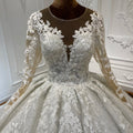 Jancember LSCJ14 Embroidery Empire Long Sleeve Ball Gown Bridal Wedding Dresses