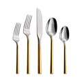 New Design Knife Fork Spoon Hexagon Shape Handle Stainless Steel Gradient Gold Cutlery Set