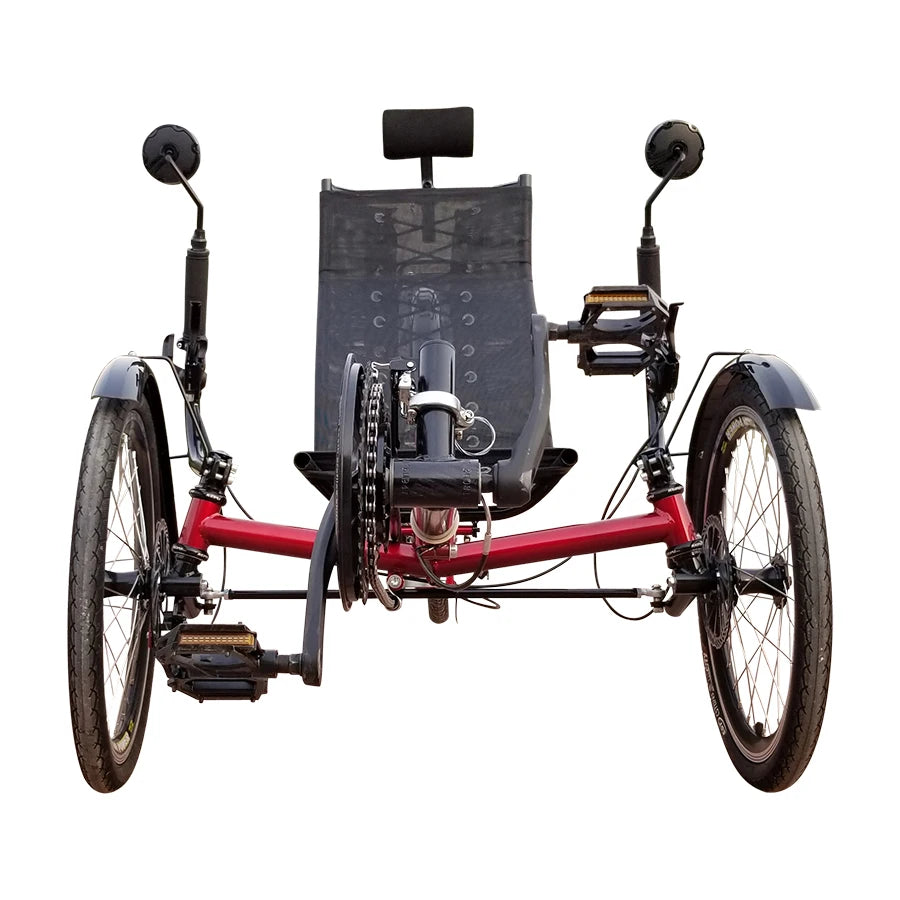 2024 Hot Sale 3 Wheels Cheap Rear Suspension Entry Level One Person Comfortable Seat Good Performer Recumbent Trike Bicycle MegaBDM
