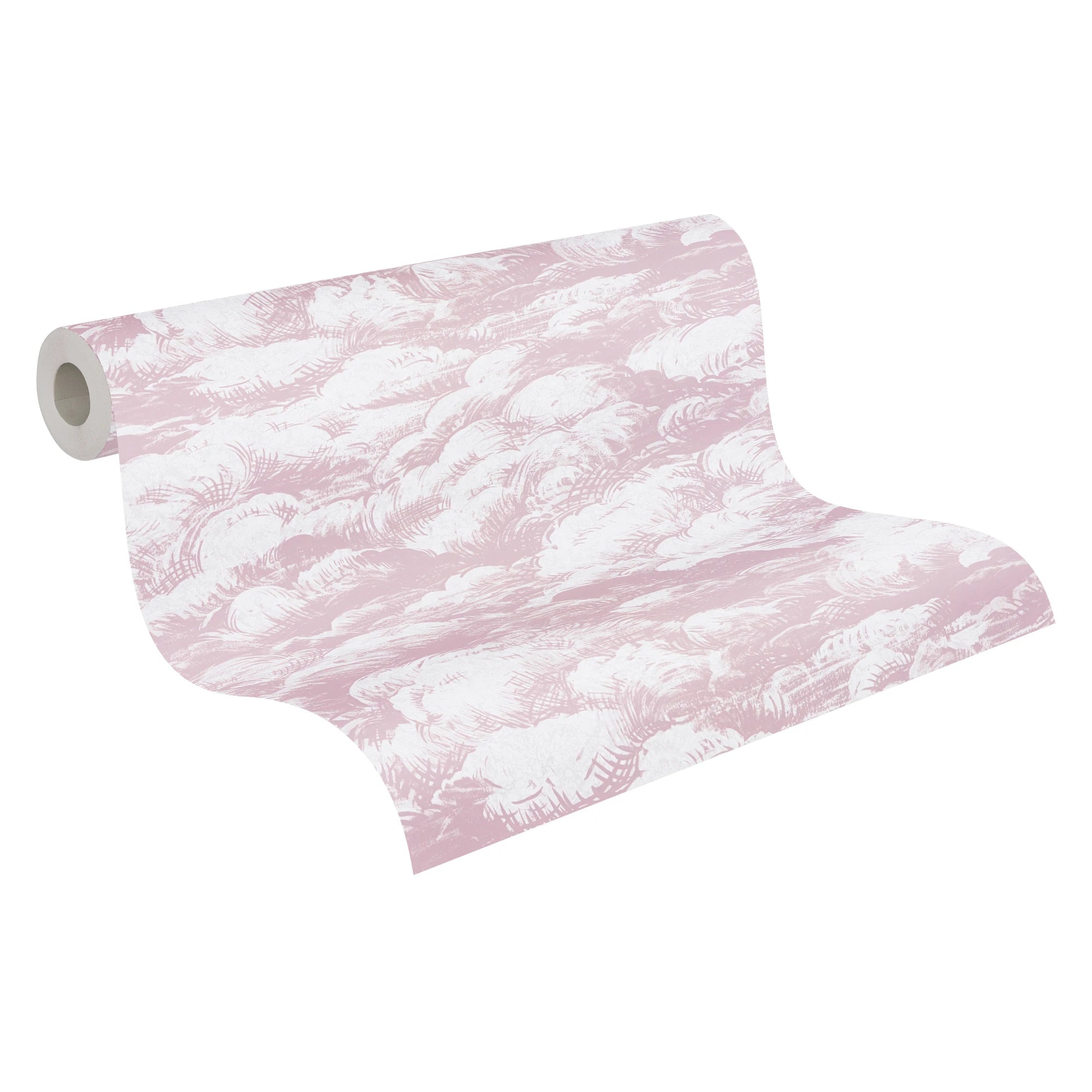 Made in Germany - Luxury Wallpaper rolls Clouds Pink White Non Woven Contract Wallpaper for Hotel - 1005 x 053 m