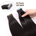 Natural Black Tape in Hair Extensions Human Hair 18 Inch 50G 100% Virgin Remy Human Hair Extensions for Women 20 Pcs/Package