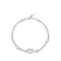 SL1664 925 Sterling Silver Romantic Heart Bracelet Original Design Dazzling Clear CZ Bracelet for Women Silver Fine Jewelry