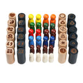 Creative Colorful Mini Wooden Figurine Educational Early Learning Toy for Children Various Patterns Bagged Set