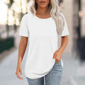 Vintage Casual Eco-Friendly Women's Cotton T-Shirt Button Custom Pattern O-Neck Jersey Lace 50 Colors Breathable Anti-Wrinkle
