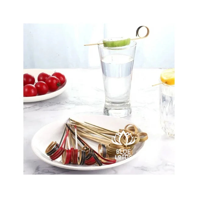 Bamboo Skewer Pick for Sandwich Cake Fruit Decoration Party Use Eco-Friendly Disposable Heat Resistant Minimalist Design