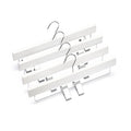 Custom Single-Tier Natural Wood Non-Slip Hangers with Metal Clip Flexible for Kitchen Bathroom Living Room