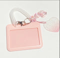 HOT Korea Kpop Acrylic Hard Photo clear Kpop Photocard Keychain Kawaii Spiral Wrist Coil ID Card Holder Photo Card Protector